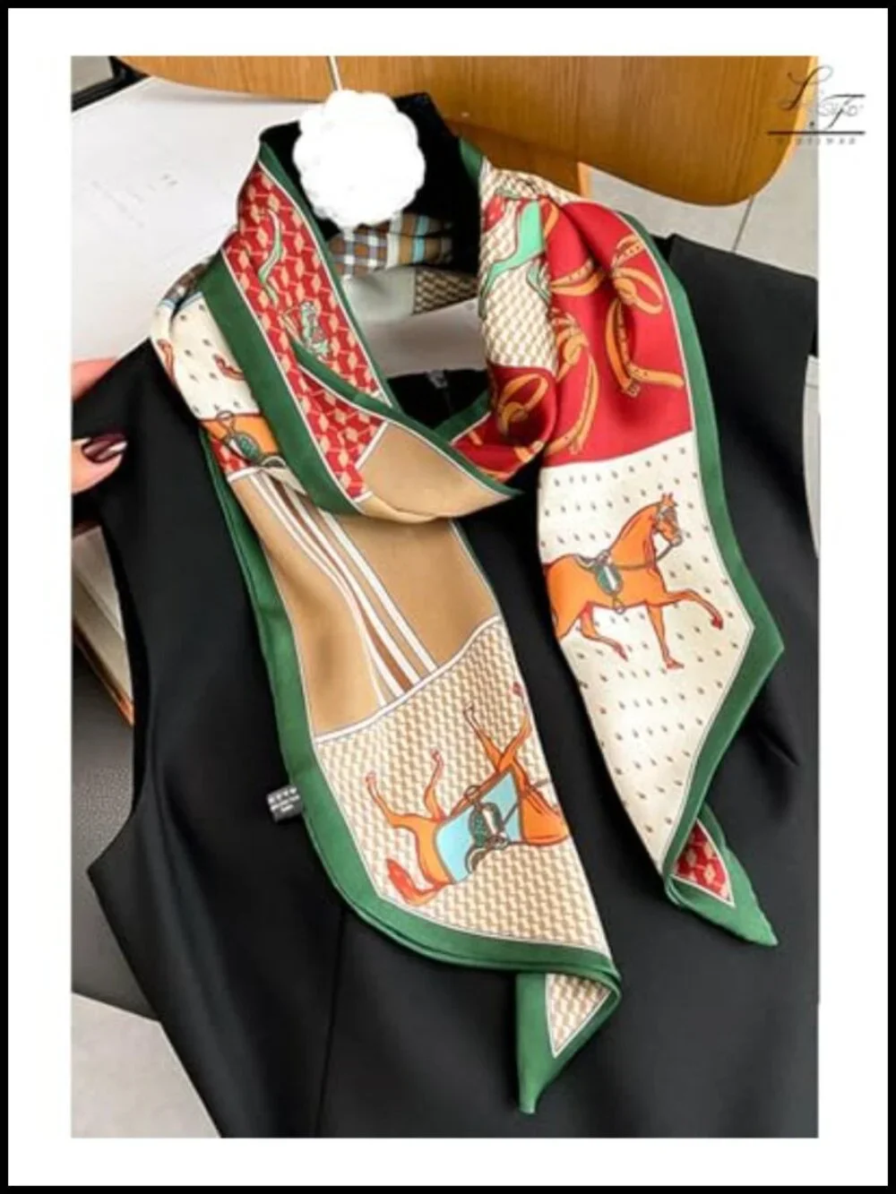 Silky Long Satin Scarf for Women - Multipurpose Headscarf, Hair Neck Scarf,